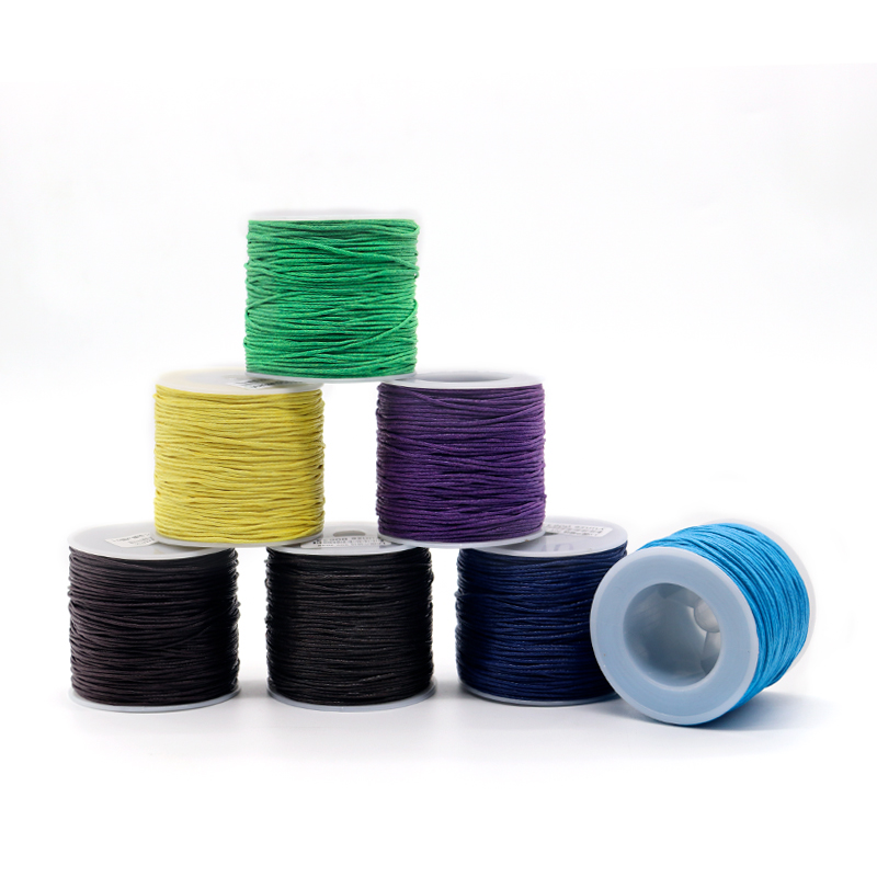 Customized Handmade Rope Bracelet Materials 1mm Braided Rope Rich in Colour Jade Thread