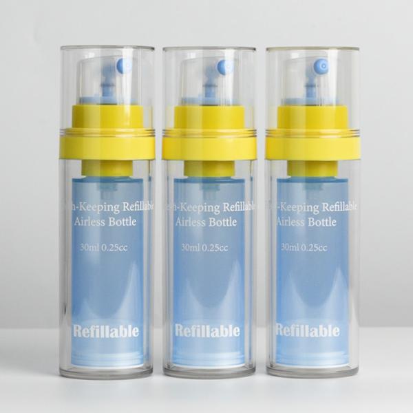 Manufacturers Double-Wall PET Bottle Refillable Fresh-Keeping 30ml Airless Pump
