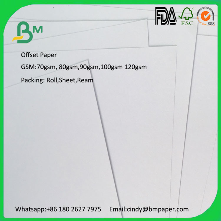 Super White Color Woodfree offset printing 120gsm uncoated woodfree bond paper