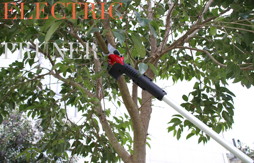 Swansoft telescopic garden pruner long extension handle electric pruning shear