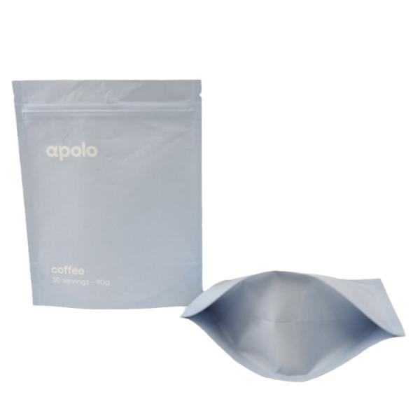 Custom Printed Kraft Paper Stand Up Zipper Bag Resealable Mylar Bags for Coffee