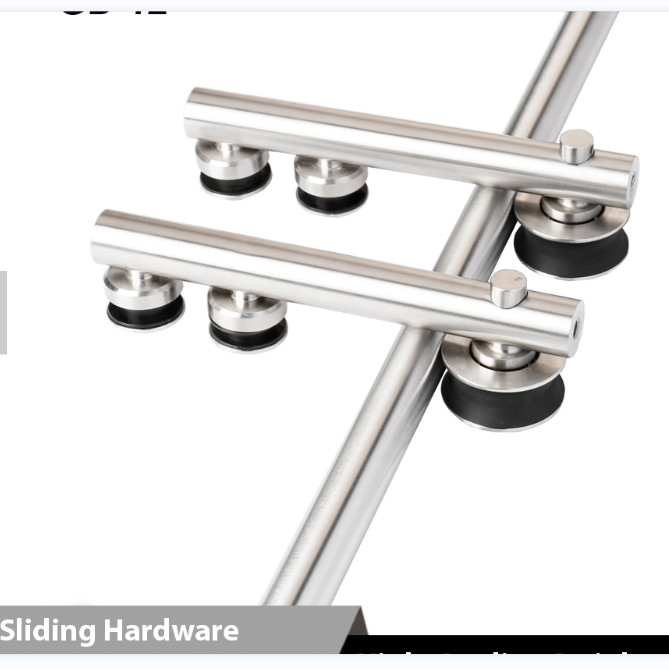 Sliding Tempered Glass Door With CNC Extra Polished Round Hole