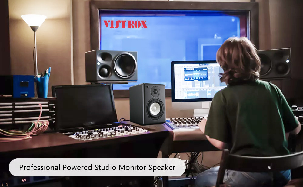 OEM Home Studio Monitor Speaker HiFi Monitor Loudspeakers Wooden Enclosure Pair Speakers