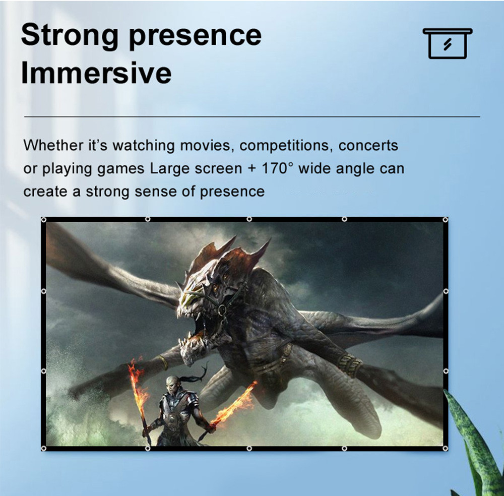 Soft Milk Silk Foldable Projector Screen Collapsible Wide Range