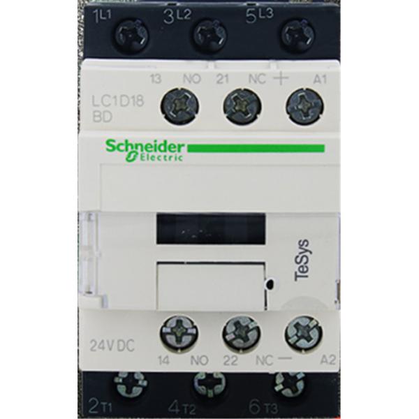 Quality Schneider LC1-D18BD DC Electrical Contactor Switch TeSys 24 V DC Coil Motor Contactor for sale
