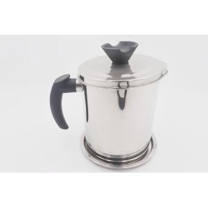 Round 1.3 L Grease Keeper With Strainer And Handle