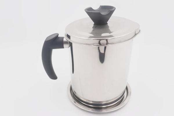1.3L Cooking tools stainless steel grease container round shape grease keeper