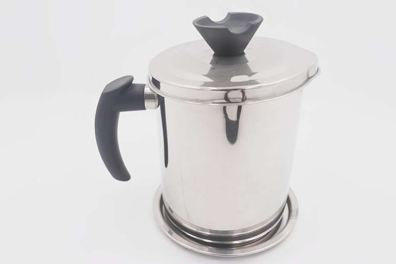 1.6L Cookware multifunctional grease filter stainless steel oil separator with lid