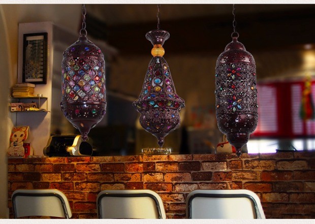 Mediterranean style Kitchen Dining room Living room retro vintage pendant lights(WH-DC-50)