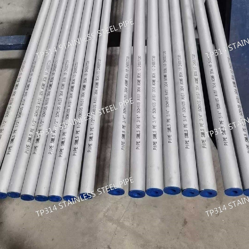 6m Length 314 Stainless Steel Seamless Pipe DN100 DN200 DN300 SCH80S SCH160S for Boiler