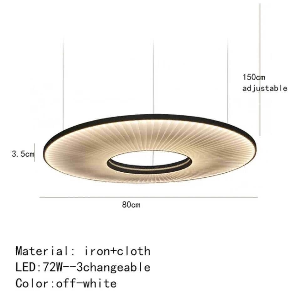 Modern Fabric Pendant Light Designer Iris Pendant Lamp For Living Room Hotel Lobby Chandelier(WH-AP-538)