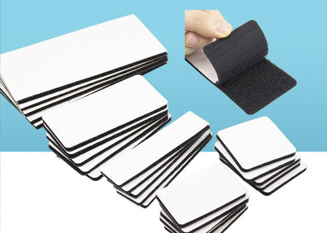  Peel And Stick Square Hook And Loop Tape Adhesive Strong Adhesive Backing Manufactures