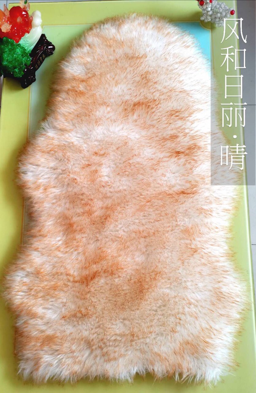 OBLONG Artificial Sheepskin Cushion Pads Pink Square For Seat