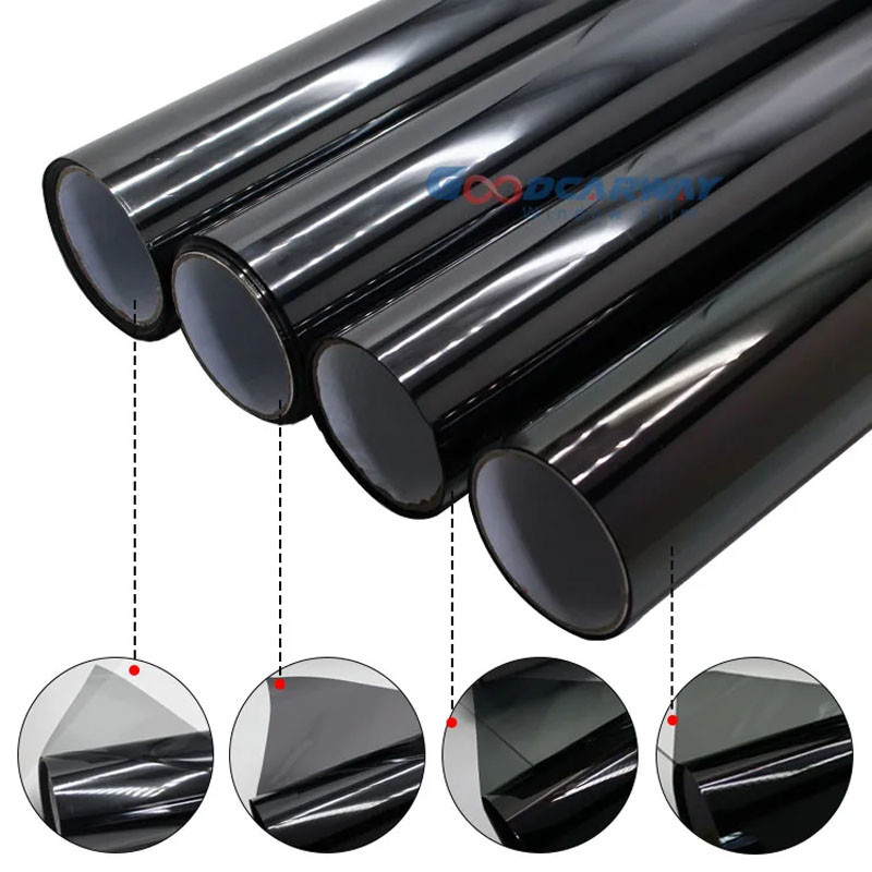 1 Ply 1% Dark Color Carbon Film Anti Scratch 3 Years Warranty Car Window Film