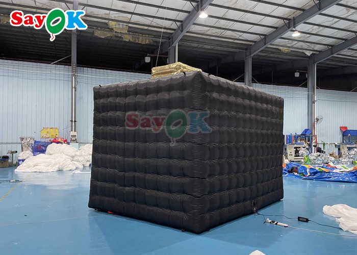 Inflatable Party Decorations Black Led Inflatable Camera Photo Booth For Commercial Exhibition