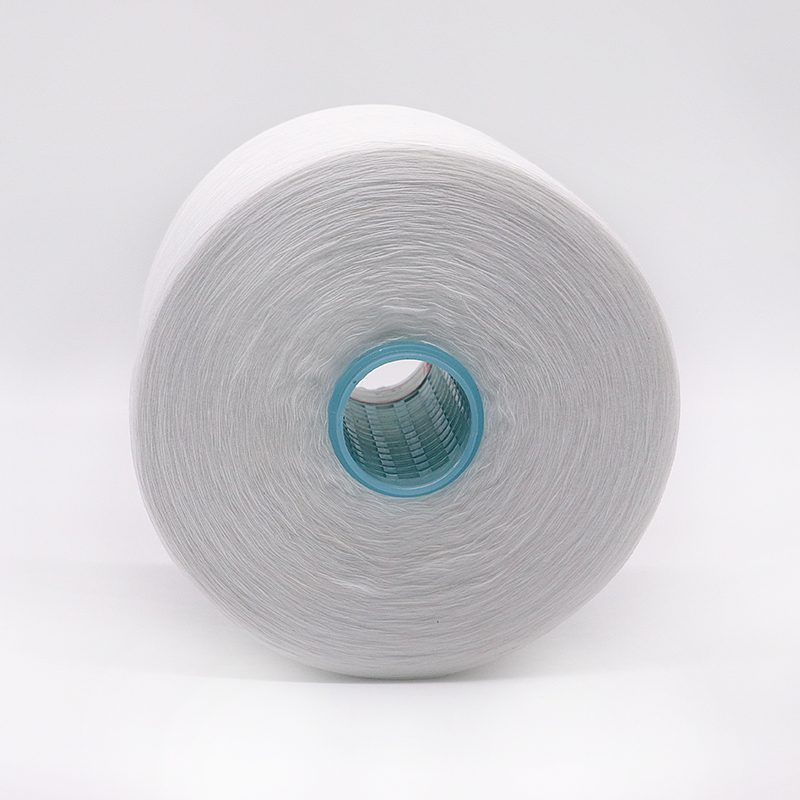 OEM 40/2 20/3 30/3 100% Spun Polyester Yarn with Chemical Resistance and Raw White Pattern