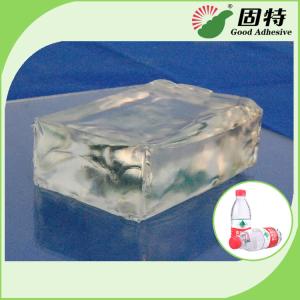 China Colorless Transparent Hot Melt Pressure Sensitive Adhesive For labeling on plastic bottles of mineral water, beverage, e on sale