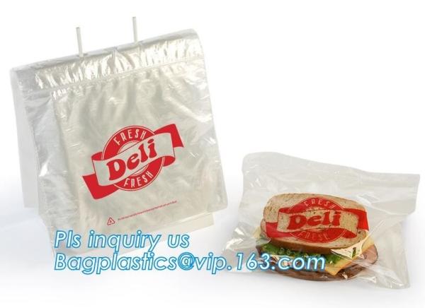 Food Grade Grip Seal Deli Saddle Bags, Printed Semi Saddle Deli Zipper Bag, deli