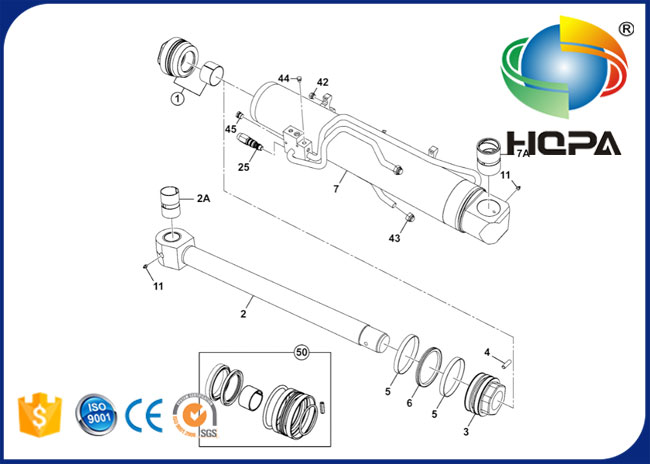 991/20029 99120029 991 20029 Ram Lift Cylinder Seal Kit for JCB 541-70