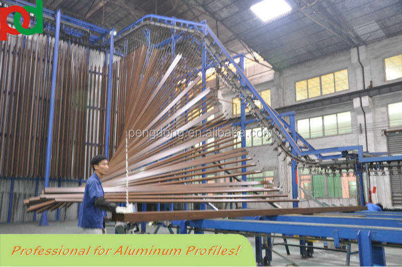 Wood Grain aluminium profile for kitchen cabinet