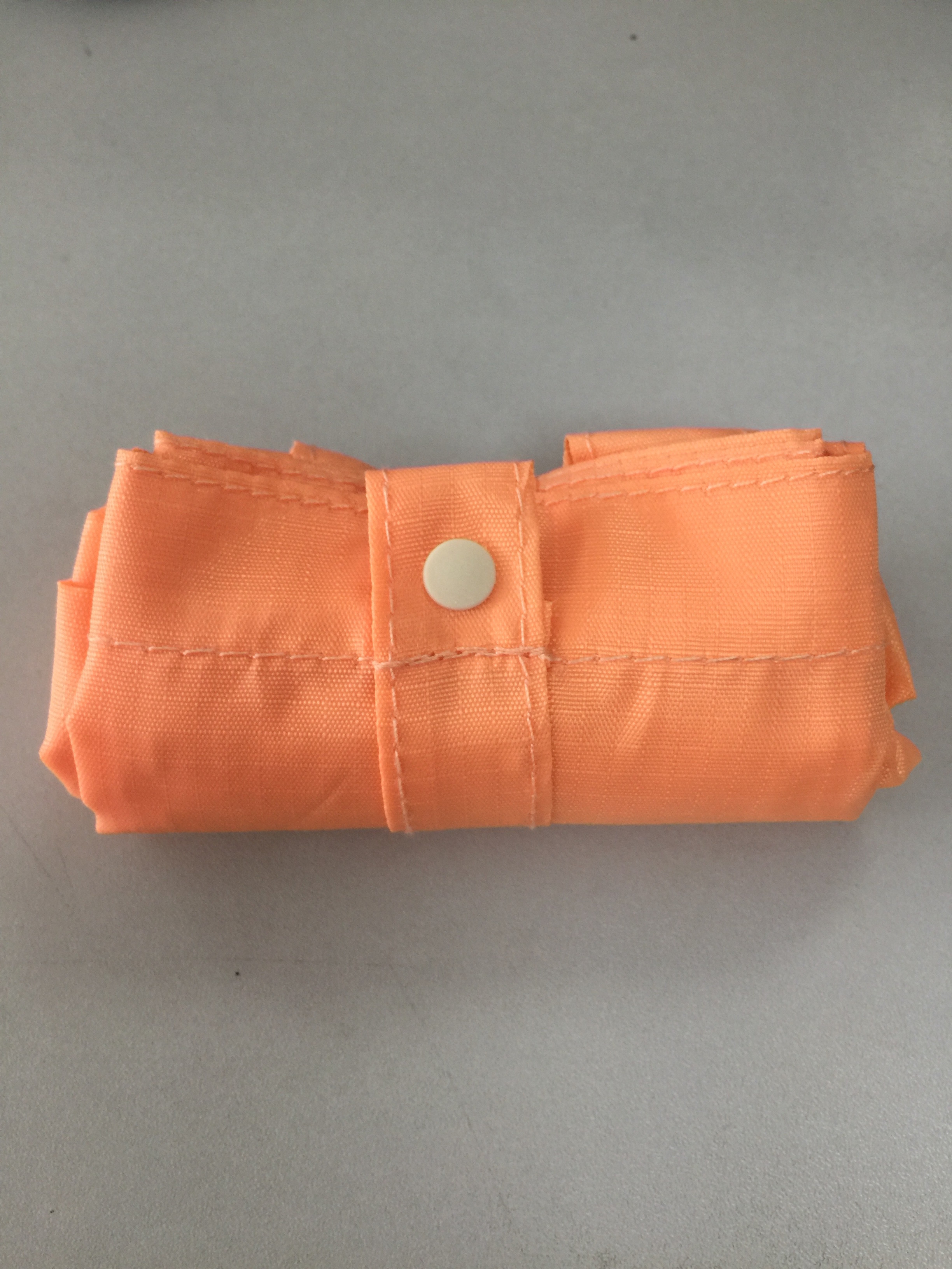 Orange Ripstop Waterproof Reusable Folding Shopping Bags OEM / ODM Available