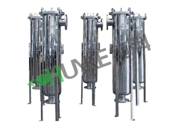 Multi Housing Flange Bag Filters RO Water Treatment Plant For Juice Or Honey