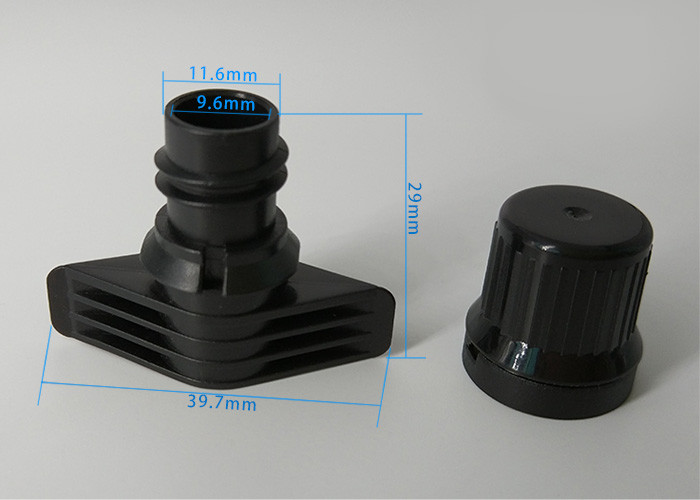 1mm Thickness Easy Pour Plastic Spout Caps With Safety Ring / Baby Food Pouch Tops