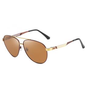 China 146MM Unisex Polarized Sunglasses Mirror Lens UV400 Metal Pilot on sale