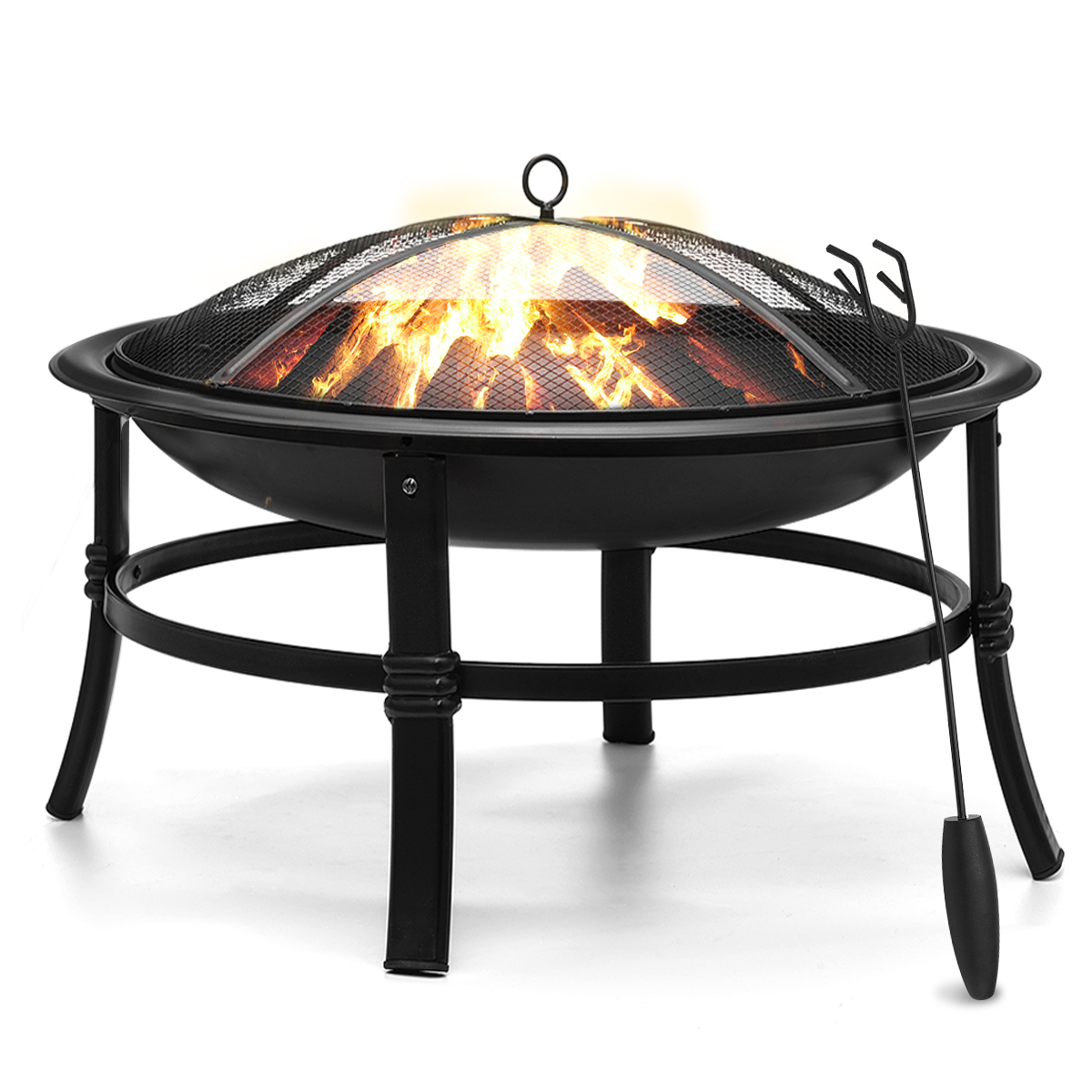 26 inch fire pits for outdoor camping smokeless round wood burning 66*66*42 cm stocked