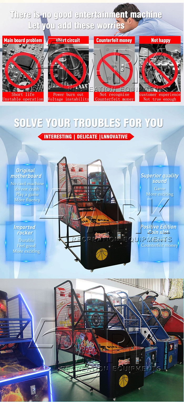 Amusement Park Fitness Arcade Basketball Game Machine In Normal Size 350W