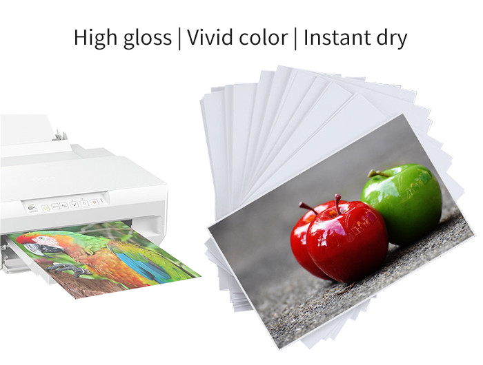 4R 180 Gsm Glossy Photo Paper For Photo Print Cast Coated Dust Resistant