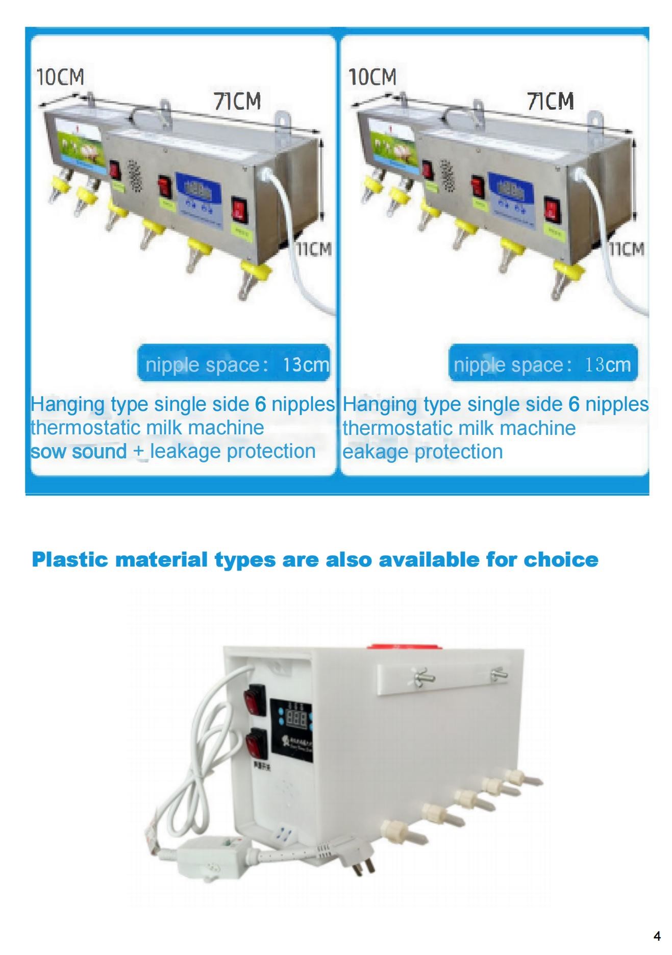 Stainless Steel Piglets Livestock Feeding Equipment Automatic Heating Milk Feeder SUS
