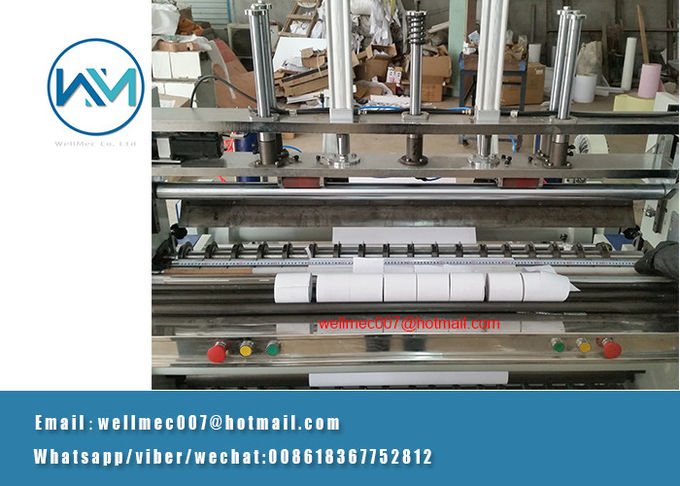 Single layer Wide Web PLC controlled 57 and 80mm thermal paper roll slitting rewinding machine for ATM POS CASH REGISTER