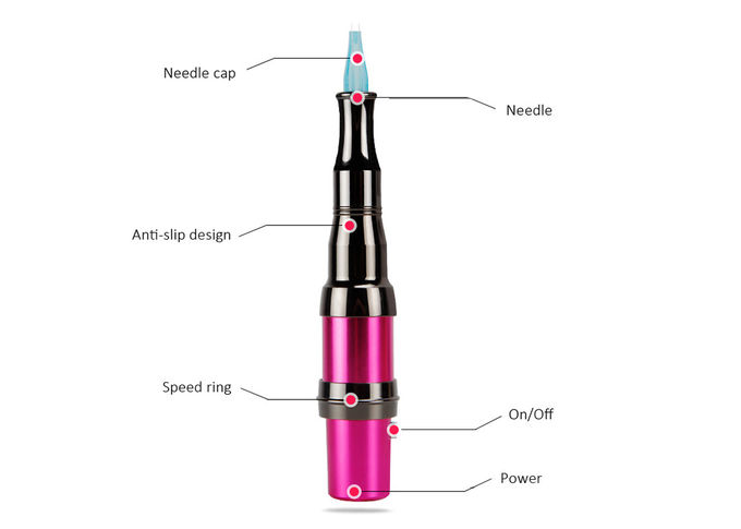 Rose Red Copper Double Pin Permanent Makeup Tattoo Machine 10V