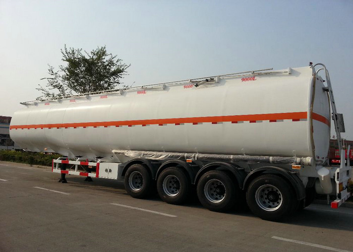 4 Axle 60K Liter Diesel Tank Semi Trailer With First Axle Lifting Aire Bag Spring