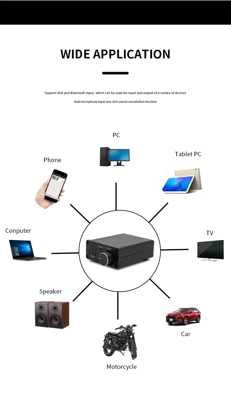 TPA3116 Digital Sound Power Amplifier 100W X2 Mini HiFi Stereo Class D Audio Power Amplifiers for Home Theater