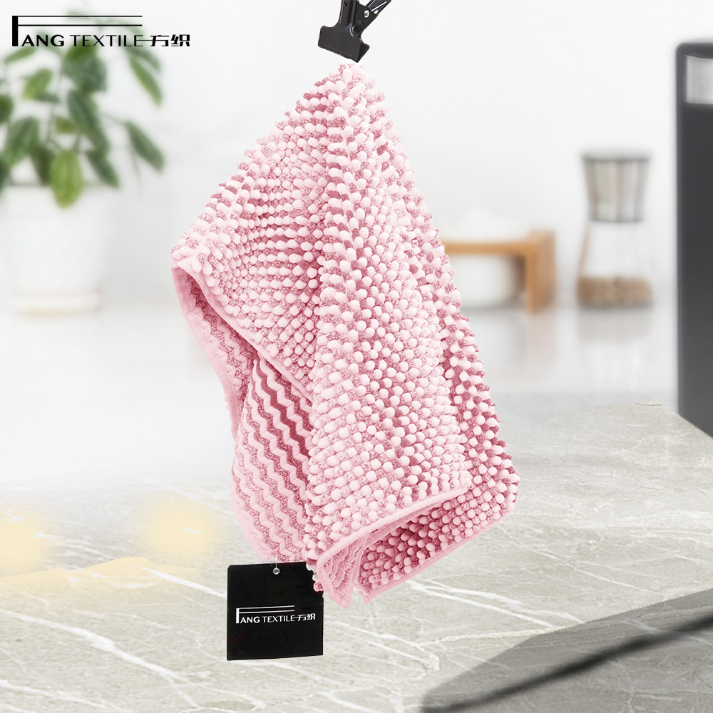 17x24 Inch Chenille Noodle Bath Rug Wear Resistant For Bathroom