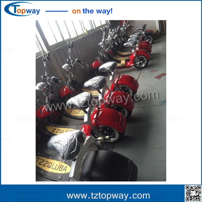 Multi color blue/red/white/black/flag City CoCo harley scooter 1000W with fat tire