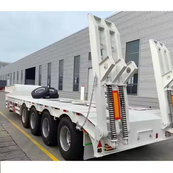 CIMC Quad Axle To Carry Excavator Wheel Loader Construction Machinery Equipment