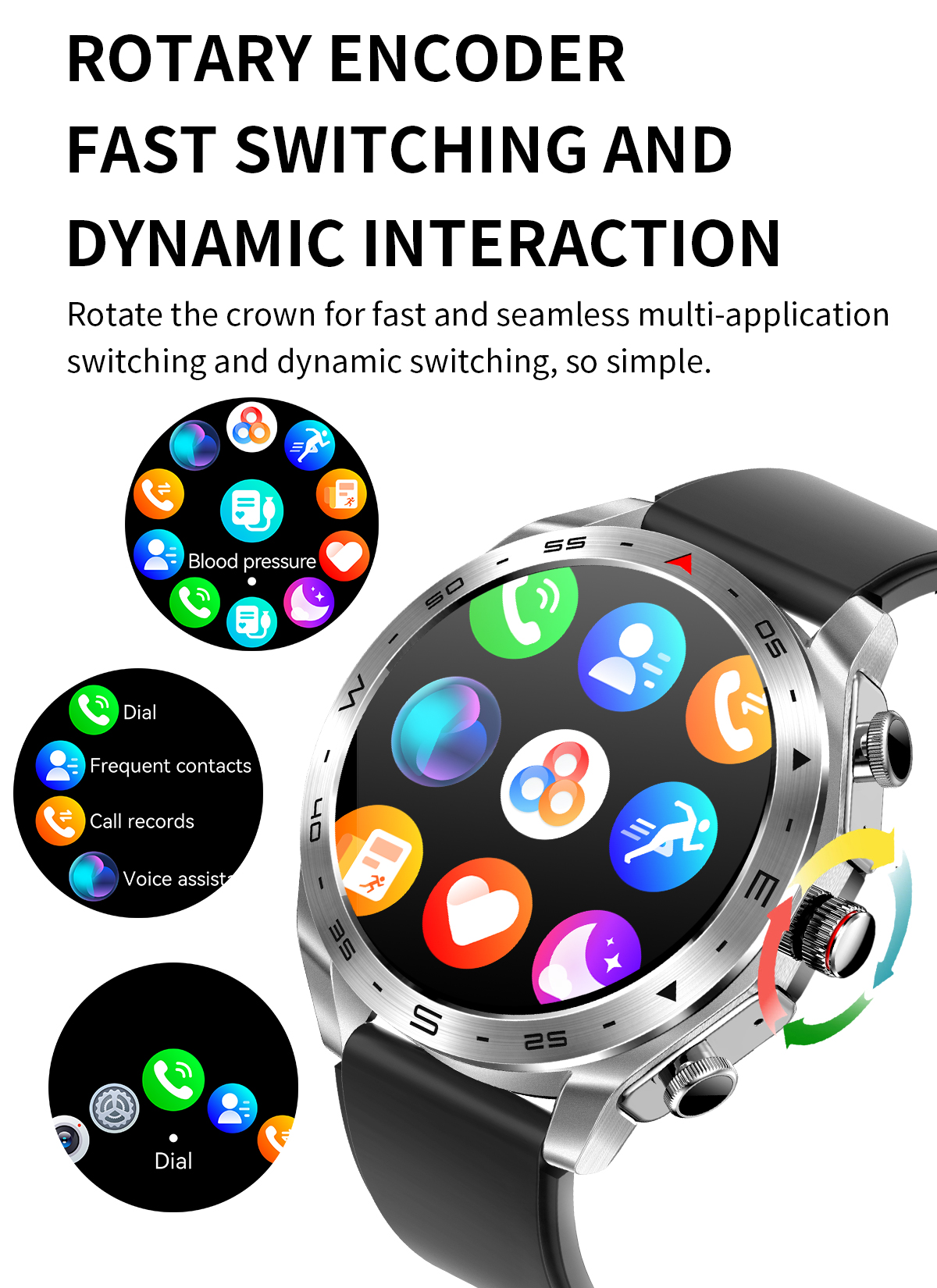 IPS Screen IP67 Waterproof Wireless Earphone Smart Watch Music Bracelet 1.52 Quot