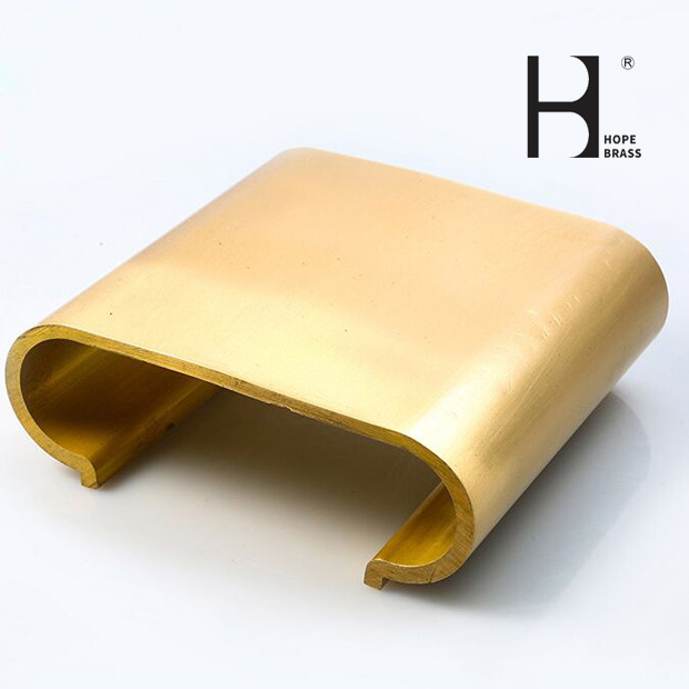 OEM Brass Bar Rail Fittings , C38500 Brass Rail Profiles For hotel decoration