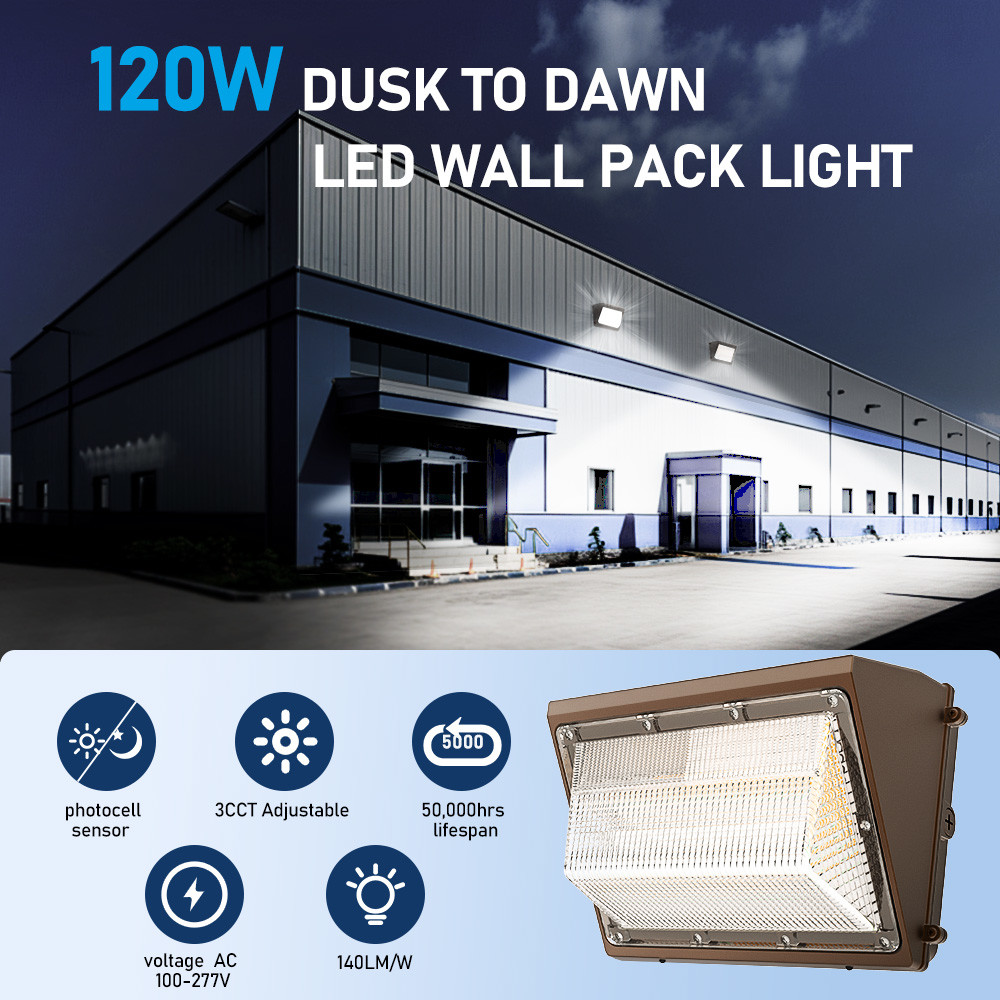 10400Lm 130Lm/W Outdoor Wall Lamp Light IP65 Industrial Style Wall Light