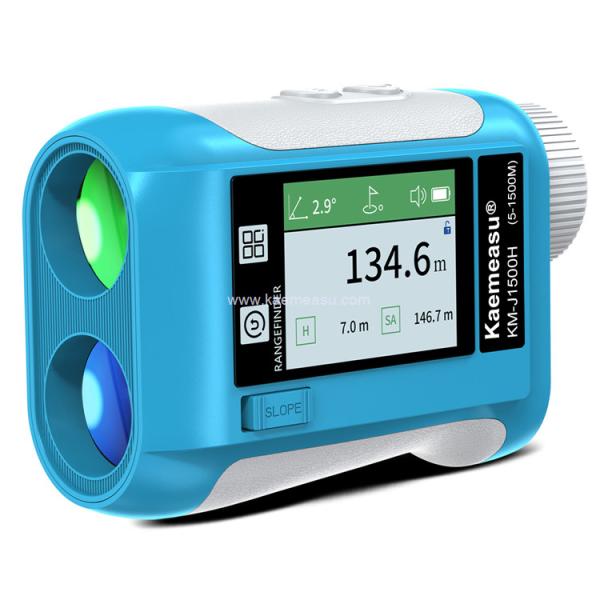 Quality kaemeasu USB Charging Golf Rangefinder Big Screen Laser Range Finder Slope Switch Flagpole Lock J1500 for sale