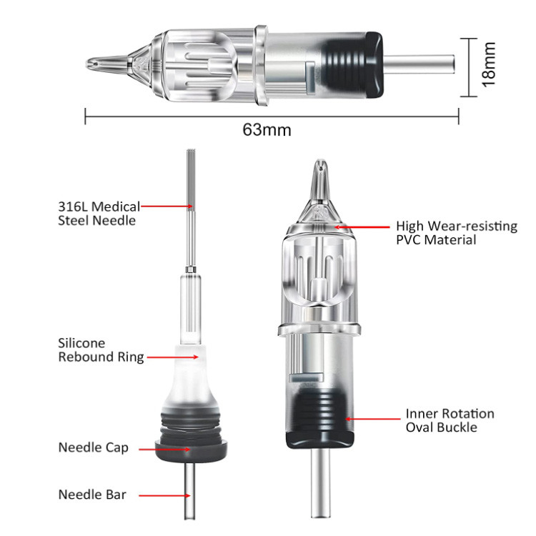Disposable Medical Standard Tattoo Cartridge Needle For Eyeliner Eyebrow