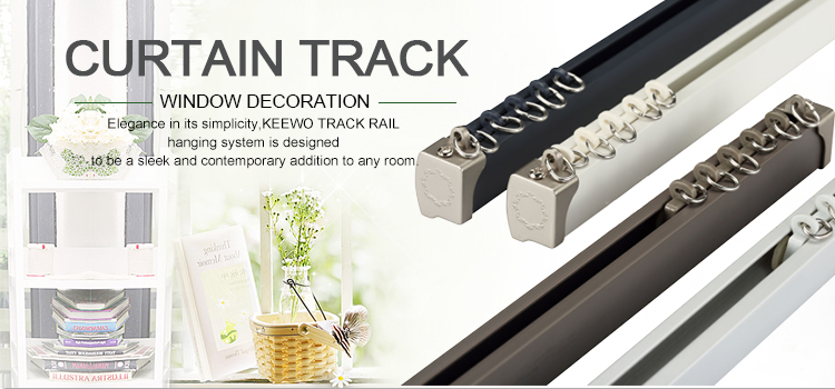 Double Triple Silent Curtain Track Aluminum Material 6m Length