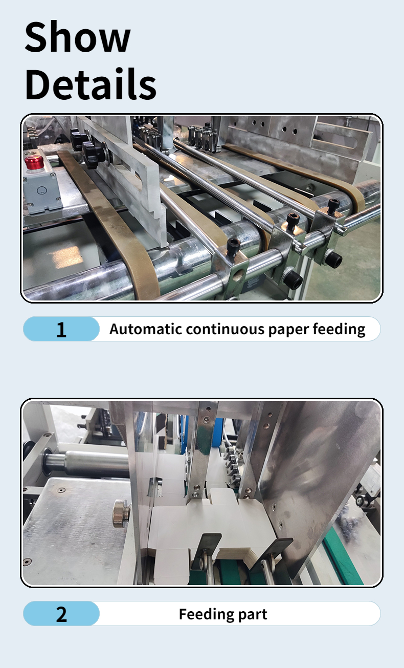 Net weight 1300kg CQT-650 folder gluer side glue box straight line box high speed glue