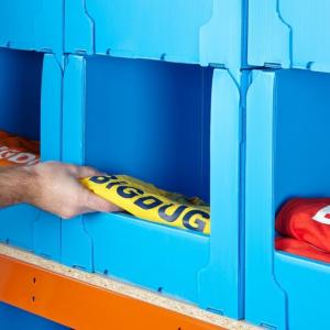 Stackable PP Solid Plastic Box Durable Eco Friendly Pick Bins