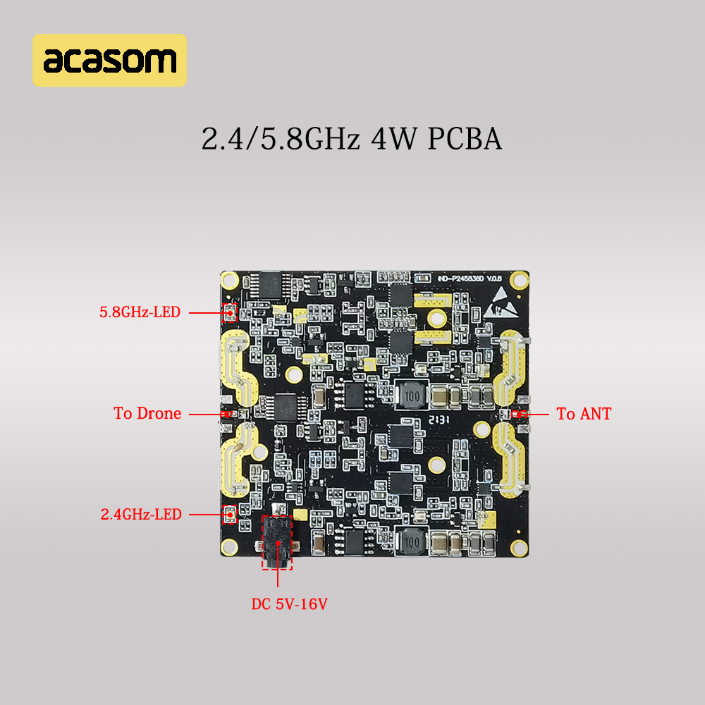 Dual Band 2.4GHz & 5.8GHz Range Extender 4W Amplifier For DJI Mavic Phantom Avata FPV