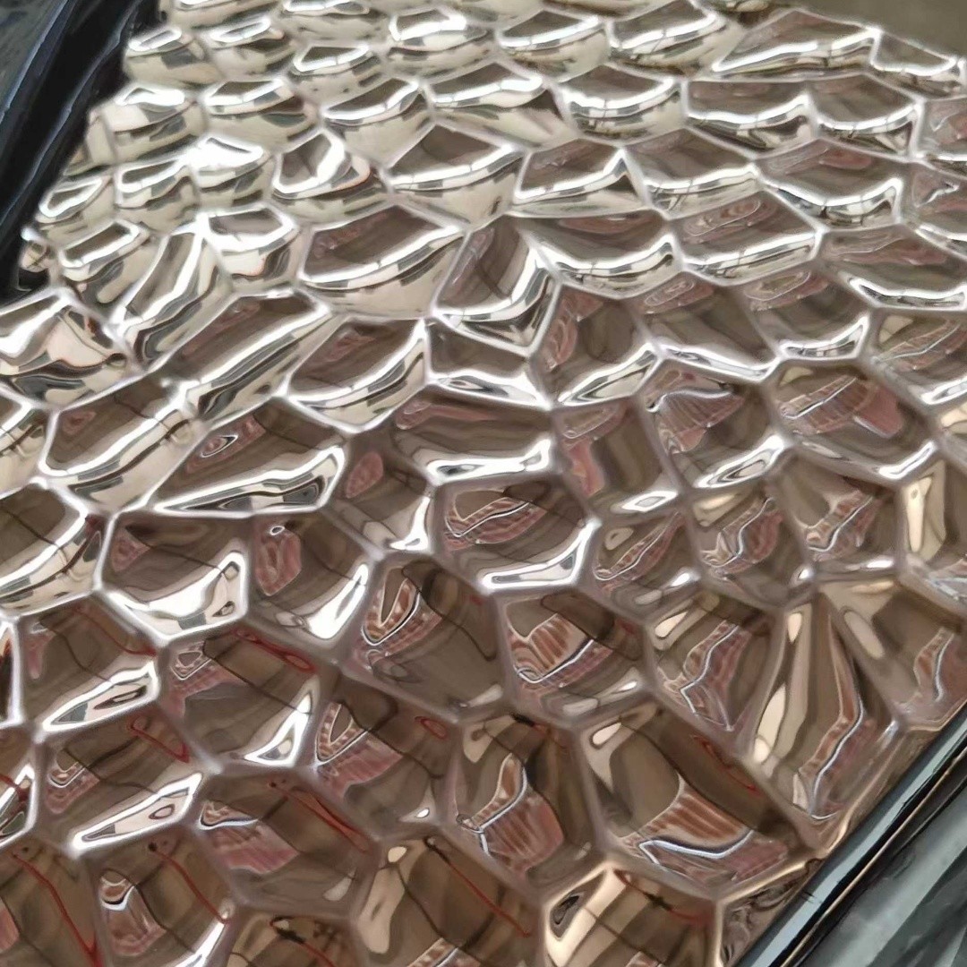 Checkered Cooking Embossed Pvd Coated SUS304 Embossed Stainless Steel Plate