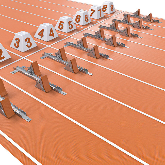 Asphalt Base Eco Sports Flooring Permeable Synthetic Rubber Running Track